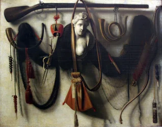 Still Life with Bust of Artemis, Hunting Weapons and Devices